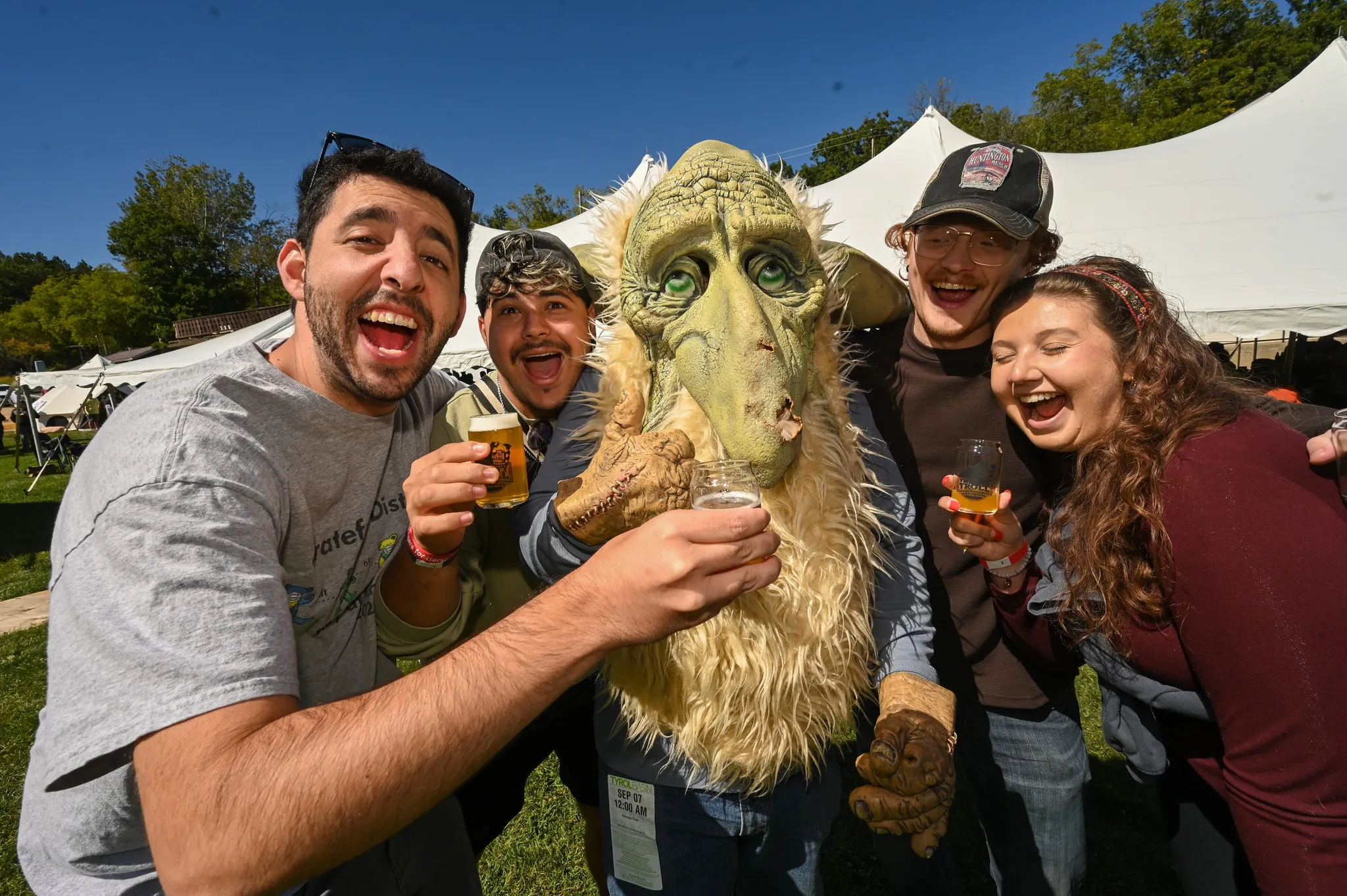 Guests enjoying craft beers with the Troll