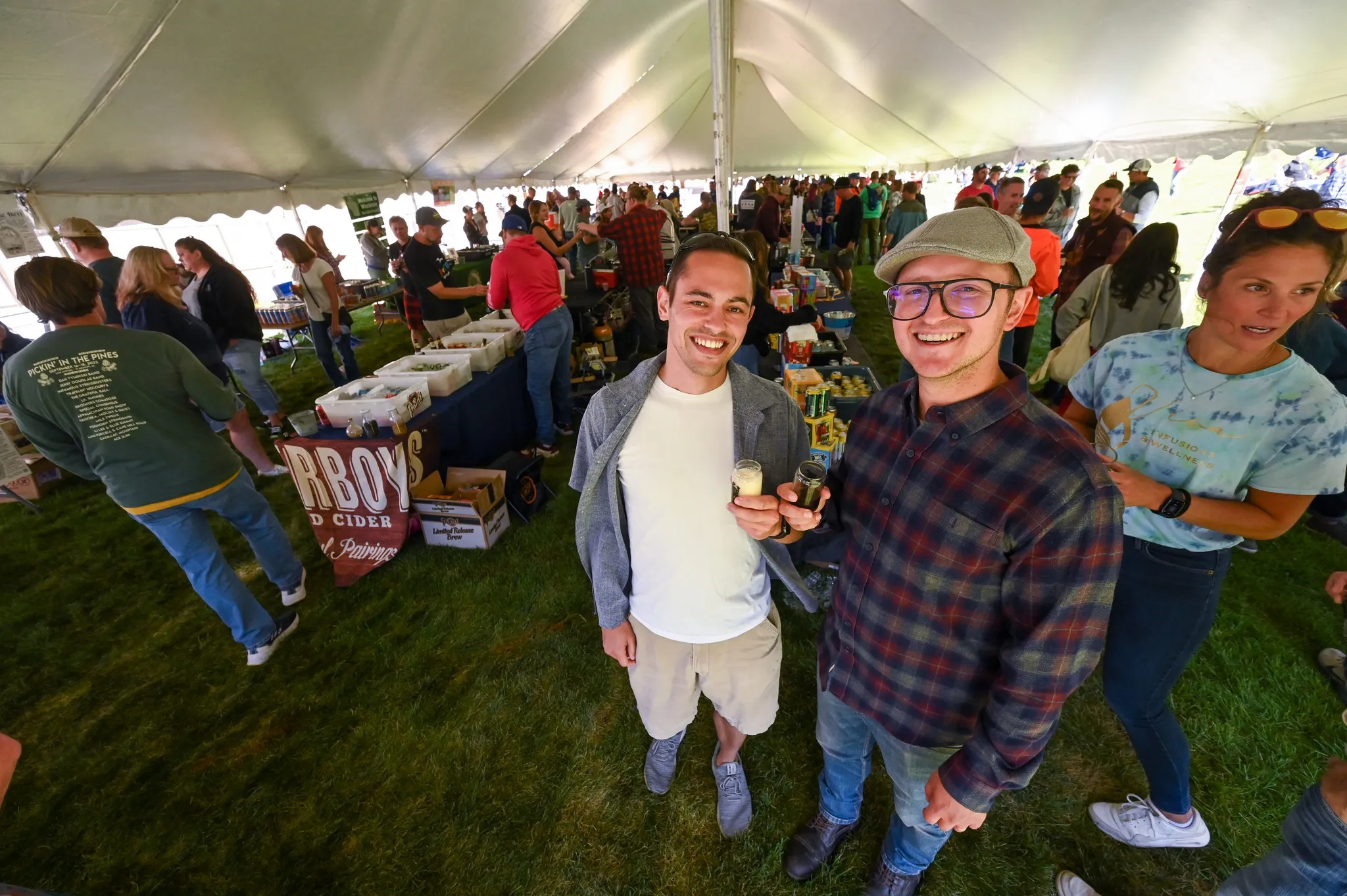 Crowds in the beer tent