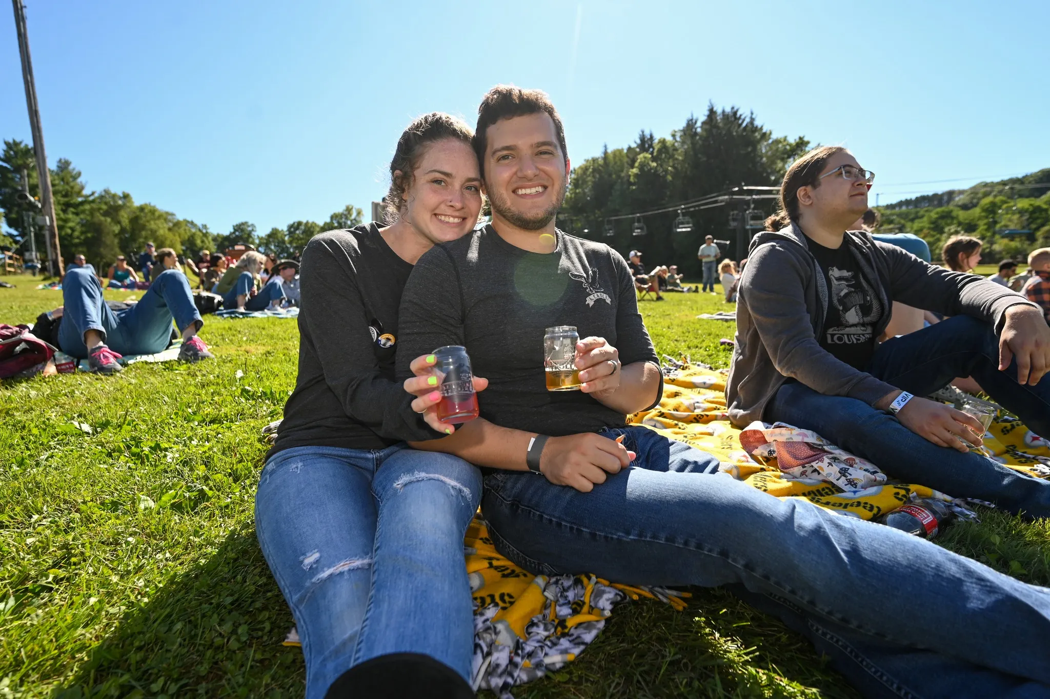 Picnic participants enjoying the festival