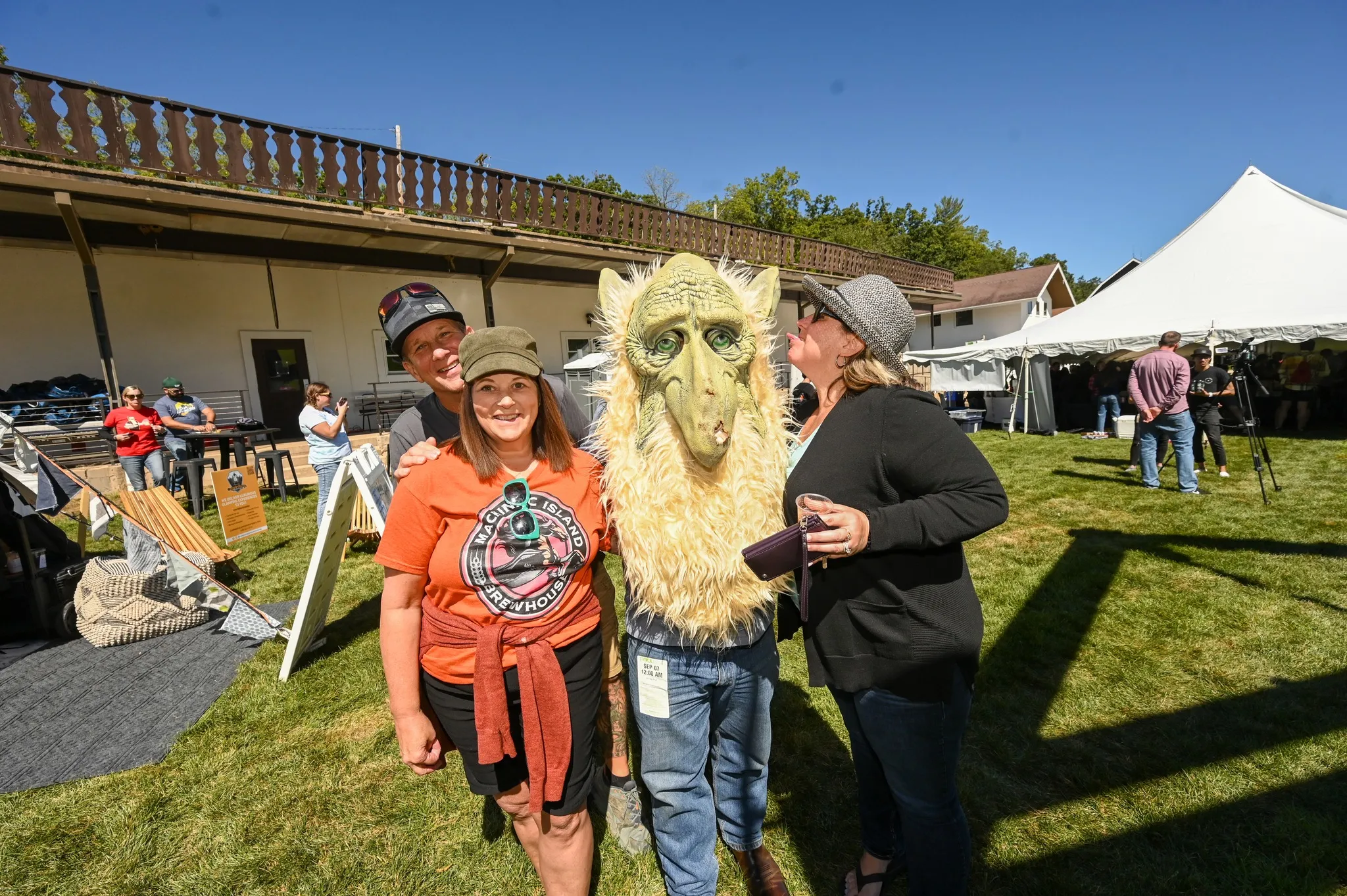 Festival guests with the Troll