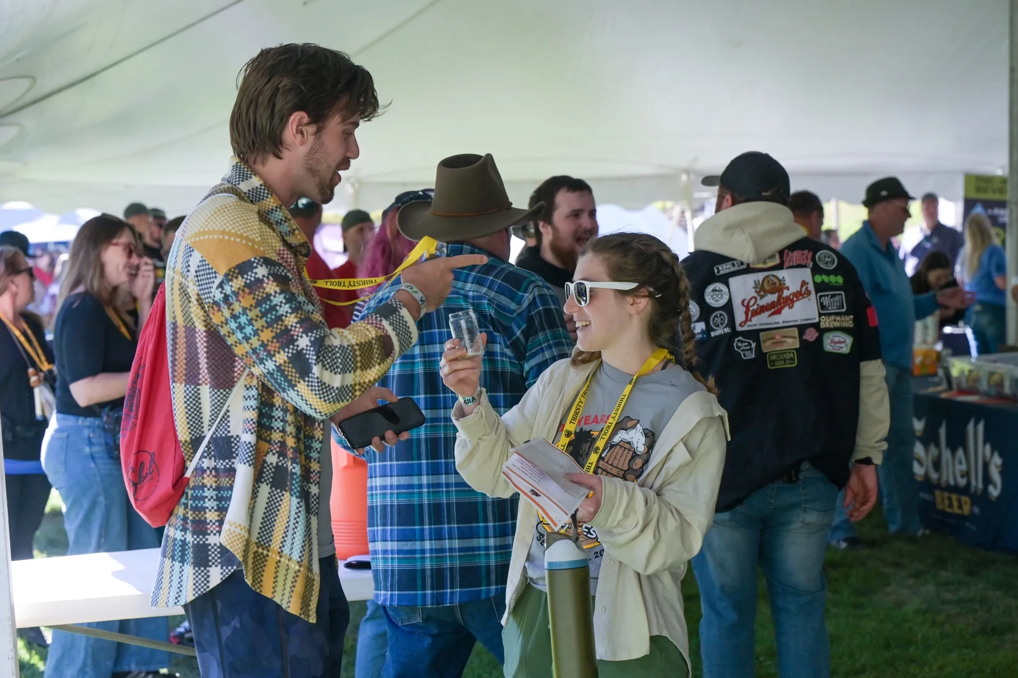 Guests in the Beer Tent enjoying craft beers